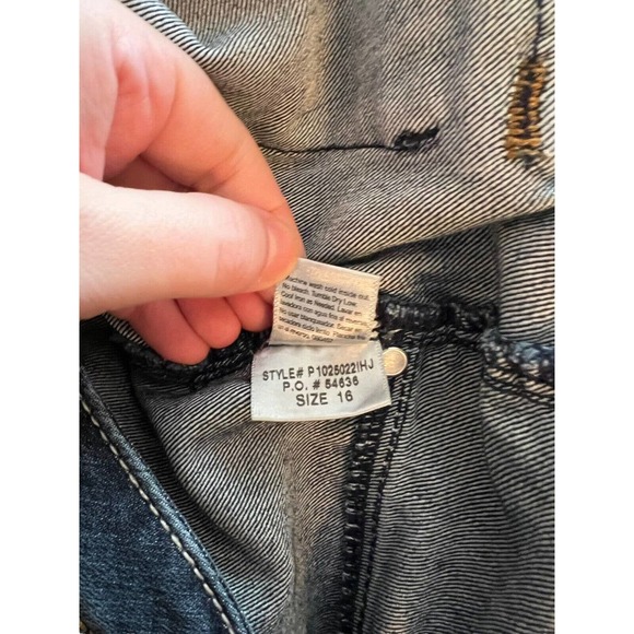 Ana A New Approach Stretch Denim Blue Jeans 16 Embroidered Pockets Straight Leg - Picture 6 of 8